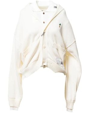 Maison Mihara Yasuhiro Layered Cardigan - White