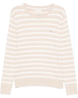 GANT Striped Jumper - White