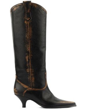 Elena Iachi Botas Breeze Con Puntera En Punta - Negro