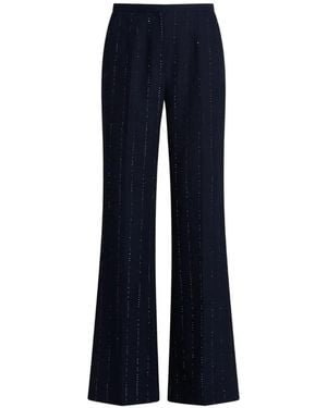 Kiton Pantaloni Svasati Con Paillettes - Blu