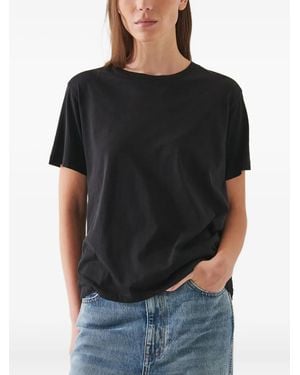 Patrick Assaraf Boyfriend Crew-Neck Short-Sleeve T-Shirt - Black