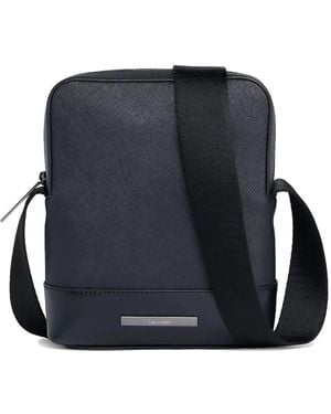 Calvin Klein Logo-Plaque Messenger Bag - Blue