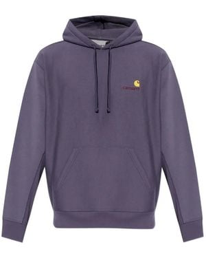 Carhartt American Script Logo-Detail Hoodie - Purple