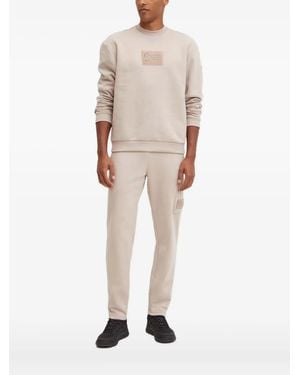 Columbia Sweater Met Logopatch - Naturel