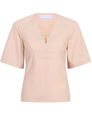 Proenza Schouler V-Neck Blouse - Pink
