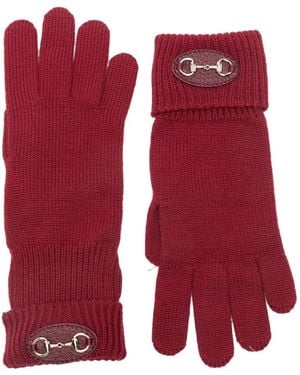Gucci Horsebit Gloves - Red