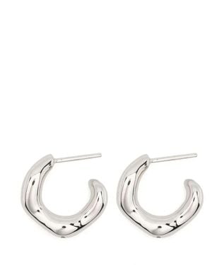 Maria Black Small Anil Hoop Earrings - White