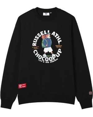 Chocoolate Graphic-Print Crew-Neck Sweatshirt - Black