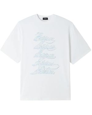 we11done T-Shirt Met Logoprint - Wit