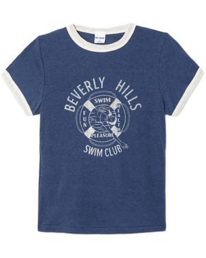 RE/DONE Ringer Swim Club Tee - Blue
