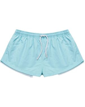 Mainless Drawstring Beach Mini Shorts - Blue