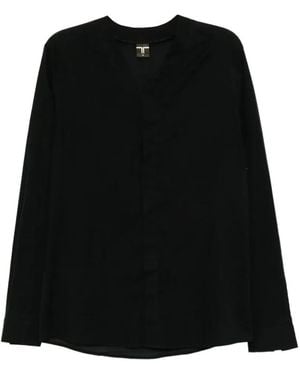 Tessitura Body Couture V-Neck Shirt - Black