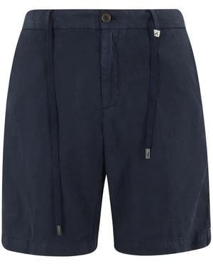 Myths Drawstring Elasticated-Waist Shorts - Blue