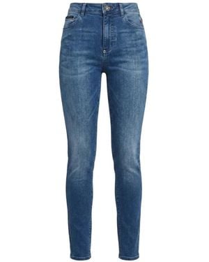 Philipp Plein High-Waist Jeggins - Blue