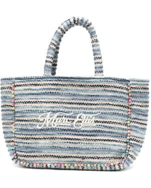 Marc Ellis Borsa Tote Buby Media A Righe - Blu