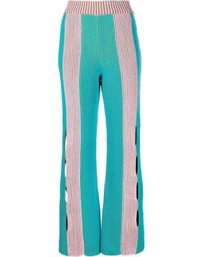 ANDERSSON BELL Pantalones De Punto A Rayas - Azul
