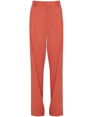 Victoria Beckham Straight Trousers - Red