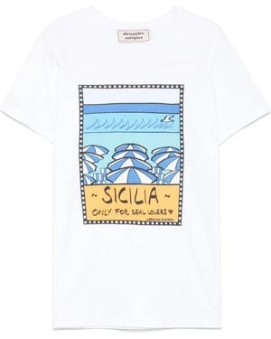ALESSANDRO ENRIQUEZ Printed T-Shirt - Blue