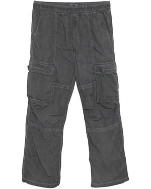 Izzue Logo-Embroidered Trousers - Grey