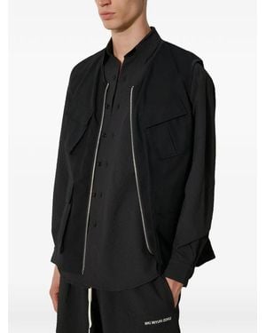 MKI Miyuki-Zoku Chaleco con cremallera - Negro