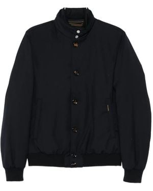 Moorer Button-Fastening Bomber Jacket - Black