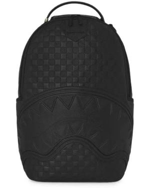 Sprayground Raised-Check Backpack - Black