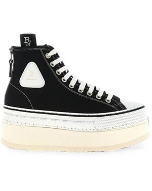 R13 Courtney Platform Sneakers - Black