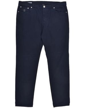 Brunello Cucinelli Pantalon À Coupe Droite - Bleu