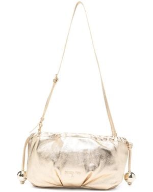 Patrizia Pepe Small Bubble leather shoulder bag - Neutro
