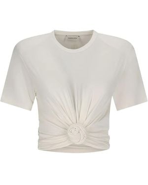 Magda Butrym Knot-Detailing T-Shirt - White