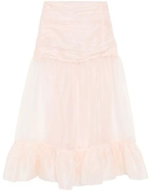Cynthia Rowley Serafina Silk Skirt - Pink