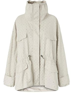 Pinko Cappotto Con Decorazione - Bianco