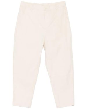 Psophia Elasticated-Waistband Tapered Pants - White
