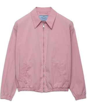Prada Shirt-Collar Welt-Pocket Jacket - Pink
