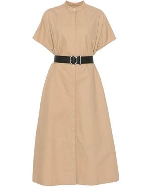 Jil Sander Belted Midi Dress - Natural
