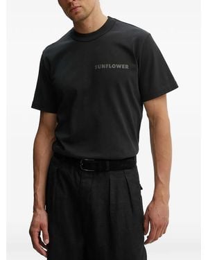 sunflower T-Shirt À Logo Imprimé - Black