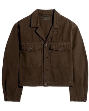 Lemaire Flap-Pocket Trucker Jacket - Brown