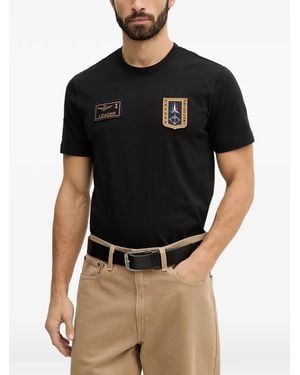 Aeronautica Militare Frecce Tricolori Patch-Detail T-Shirt - Black