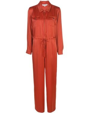 Opening Ceremony Zip-Front Long-Sleeve Jumpsuit - Red