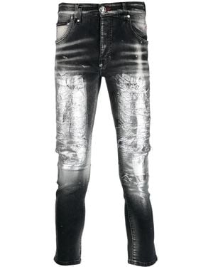 Philipp Plein ミッドライズ スキニージーンズ - ブルー