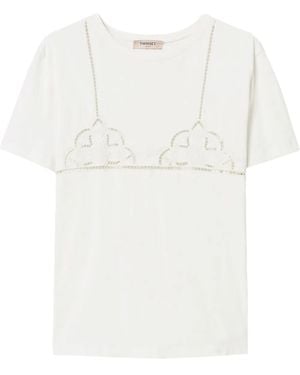 Twinset Cotton T-Shirt - White