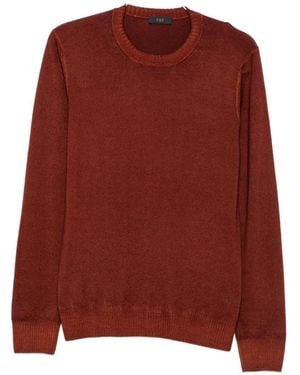 Fay Round-Neck Sweater - Red