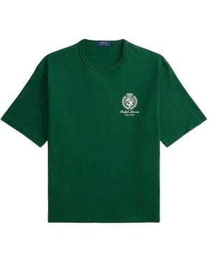 Polo Ralph Lauren Crest-Embroidered Jersey T-Shirt - Green