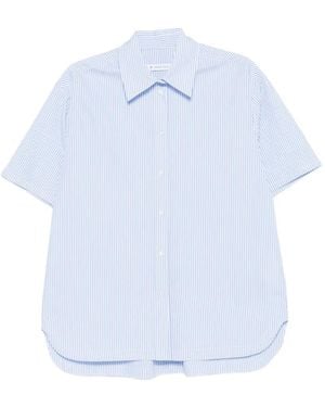 Manuel Ritz Striped Short-Sleeved Shirt - Blue