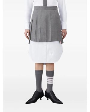 Thom Browne Minigonna Plissé - Grigio