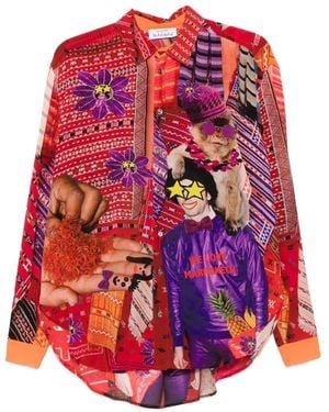 The Artistylist Graphic-Print Long-Sleeve Shirt - White