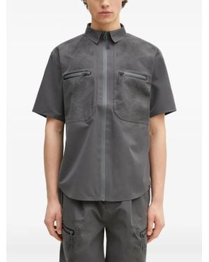 Alpha Industries Zip-Up Perforated Shirt - Gray