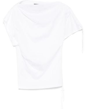 Juun.J T-Shirt Asimmetrica - Bianco