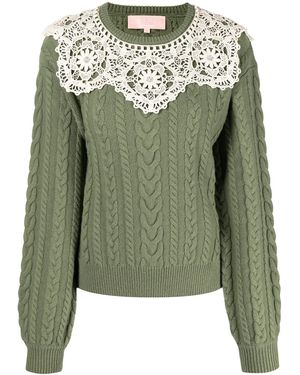 BAPY BY *A BATHING APE® Cable-Knit Wool Jumper - Green