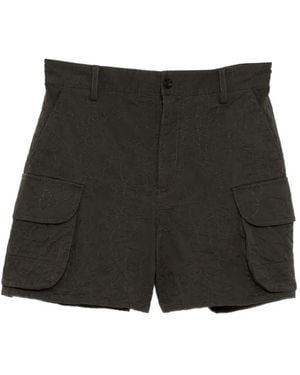 JNBY Floral-Embroidered Shorts - Black